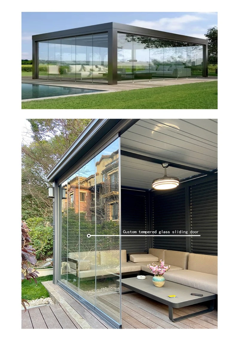 pergola aluminum frame with sliding cover（1）